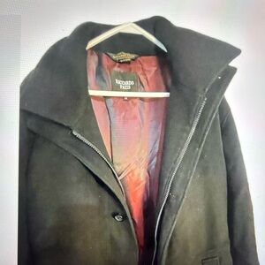 Vintage Ricardo Fazzi Price is firm EUC Black Men's coat wool/cashmere blend